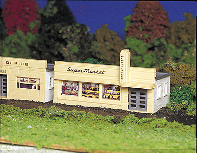 Plasticville Classic Kit - Supermarket -- 2-1/8 x 4-5/8"  5.5 x 11.8cm-1