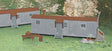 Railroad Work Sheds - Plasticville U.S.A. -- Kit - 1 Each: Oxide, Gray pkg(2)