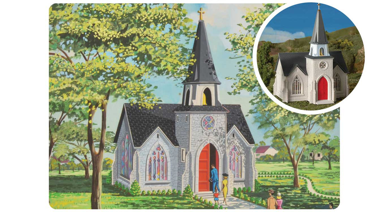 75th Anniversary Cathedral - Plasticville U.S.A.(R) -- Kit - 75th Anniversary Packaging