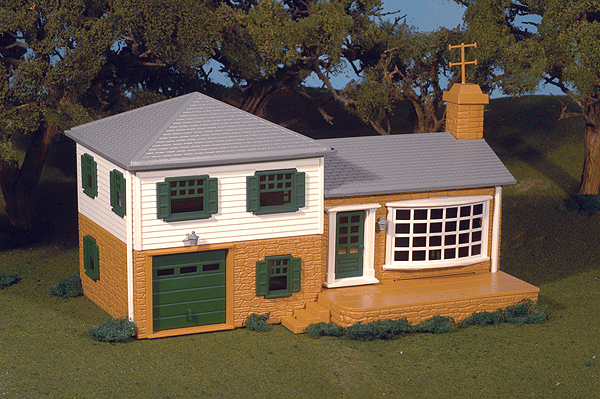 Plasticville U.S.A.(R) Built-Up Buildings -- Split-Level House