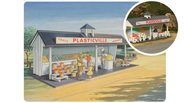 75th Anniversary Roadside Stand - Plasticville U.S.A.(R) -- Kit - 75th Anniversary Packaging