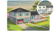 75th Anniversary Split-Level House - Plasticville U.S.A.(R) -- Kit - 75th Anniversary Packaging