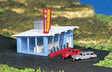 Drive-In Hamburger Stand (Assembled) -- 4-3/4 x 3"  12.1 x 7.7cm
