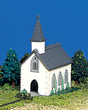 Country Church (Assembled) w/Figure -- 3-1/4 x 2-1/2"  8.3 x 6.4cm
