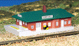 Passenger Station with Figure - Assembled -- 2-7/8 x 5-1/8"  7.3 x 13cm