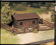 Plasticville U.S.A.(R) Classic Kits -- Log Cabin w/Rustic Fence