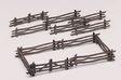 Plasticville U.S.A.(R) Classic Kits -- Rustic Fence pkg(12)