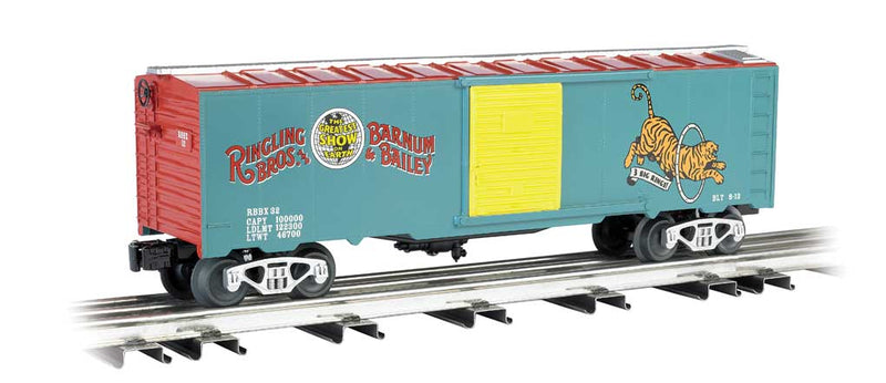 40' Steel Boxcar - 3-Rail - Ready to Run -  Williams(TM) -- Ringling Bros. and Barnum & Bailey(TM) Tiger