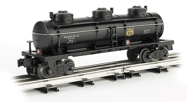 3-Dome Tank Car - 3-Rail - Ready to Run -  Williams(TM) -- Phillips 66