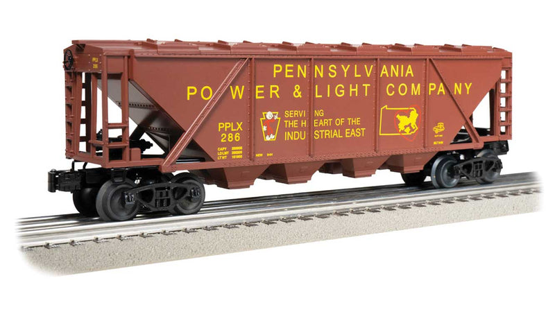 4-Bay Quad Hopper - 3-Rail - Ready to Run -  Williams(TM) -- Pennsylvania Power & Light 286