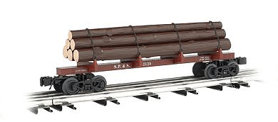 Williams(TM) Skeleton Log Car - 3-Rail - Ready to Run -- Spokane, Portland & Seattle-1