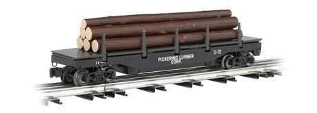 Operating Log Dump Car - 3-Rail - Ready to Run - Williams(TM) -- Pickering Lumber Company (Black)-2