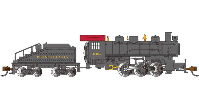 USRA 0-6-0 Switcher w/Slope-Back Tender - Standard DC -- Pennsylvania Railroad #8491 (black, Tuscan)