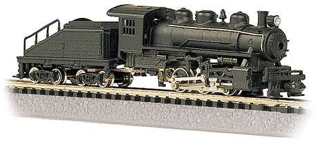 USRA 0-6-0 Switcher w/Slope-Back Tender - Standard DC -- Painted, Unlettered (black)