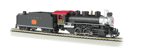 USRA 0-6-0 w/Short-Haul Tender & Smoke - Standard DC -- Nashville, Chattanooga & St. Louis #152 (black, silver, red)-1
