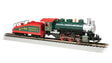 USRA 0-6-0 with Slope-Back Tender - Standard DC with Smoke -- North Pole & Southern #25 (Christmas, green, red, graphite)