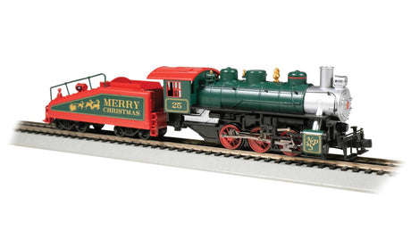 USRA 0-6-0 with Slope-Back Tender - Standard DC with Smoke -- North Pole & Southern #25 (Christmas, green, red, graphite)