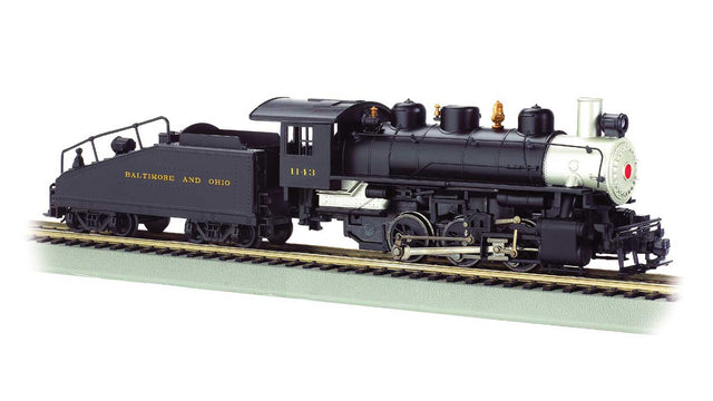 USRA 0-6-0 with Slope-Back Tender - Standard DC with Smoke -- Baltimore & Ohio #1143 (black, silver)