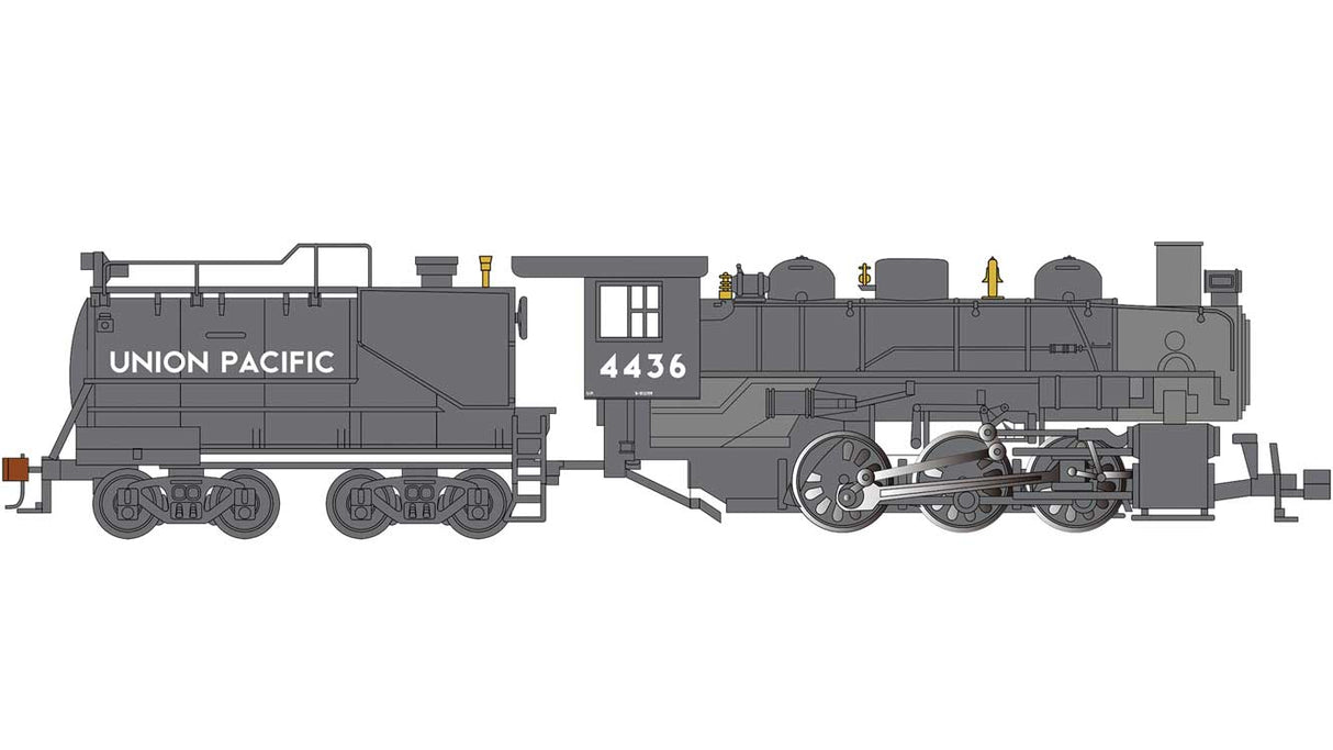 USRA 0-6-0 w/Vanderbilt Tender & Smoke - Standard DC -- Union Pacific #4436 (black, graphite)