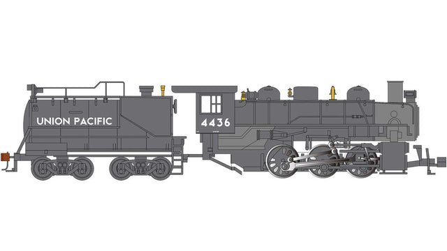 USRA 0-6-0 w/Vanderbilt Tender & Smoke - Standard DC -- Union Pacific #4436 (black, graphite)