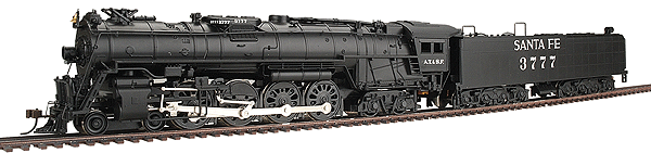 4-8-4 Northern w/DCC -- Santa Fe #3777 (1940s-50s Scheme, black, silver)