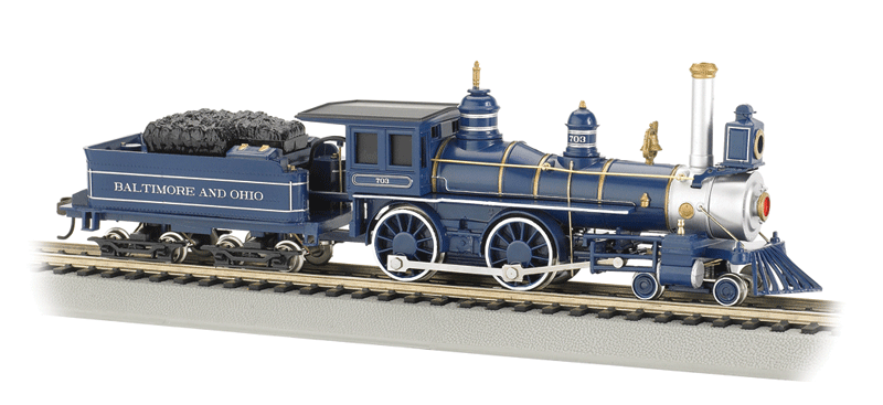 4-4-0 American - Standard DC -- Baltimore & Ohio (Royal Blue, blue, silver)