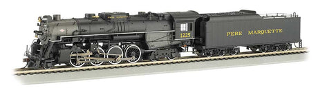 2-8-4 Berkshire w/Sound & DCC -- Pere Marquette #1225 (black, graphite)