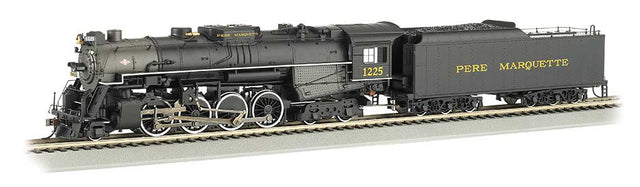 2-8-4 Berkshire w/Sound & DCC -- Pere Marquette #1225 (black, graphite)