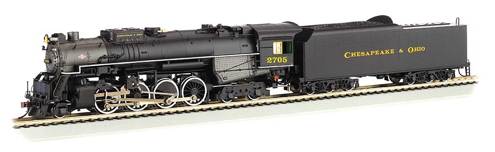 2-8-4 Kanawha/Berkshire w/Sound & DCC -- Chesapeake & Ohio #2705 (black, graphite)