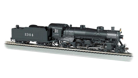 USRA Light 4-6-2 Pacific - Standard DC -- Santa Fe #1344 (black, graphite)