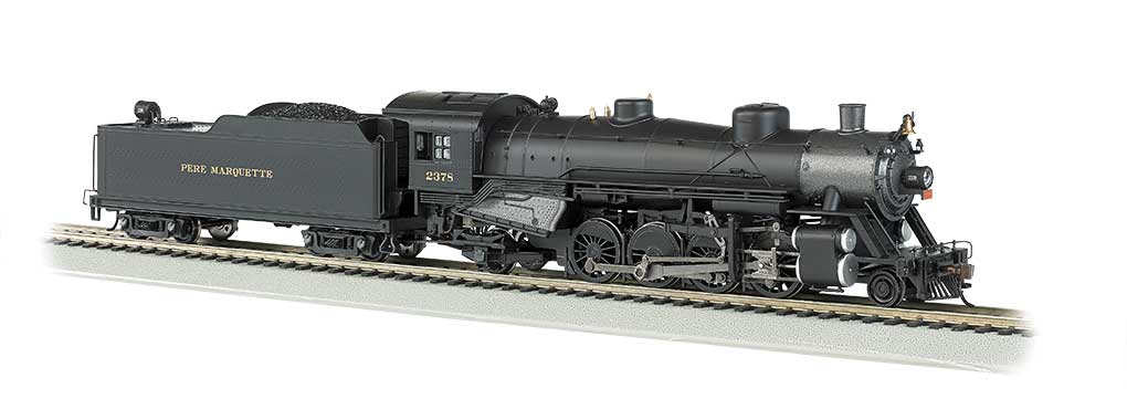 USRA Light 2-8-2 Mikado w/Long Tender - Standard DC -- Pere Marquette #2378