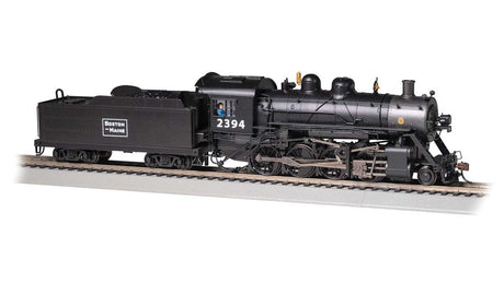 2-8-0 Consolidation - Sound and DCC -- Boston & Maine #2394 (black, graphite, Rectangle Logo)