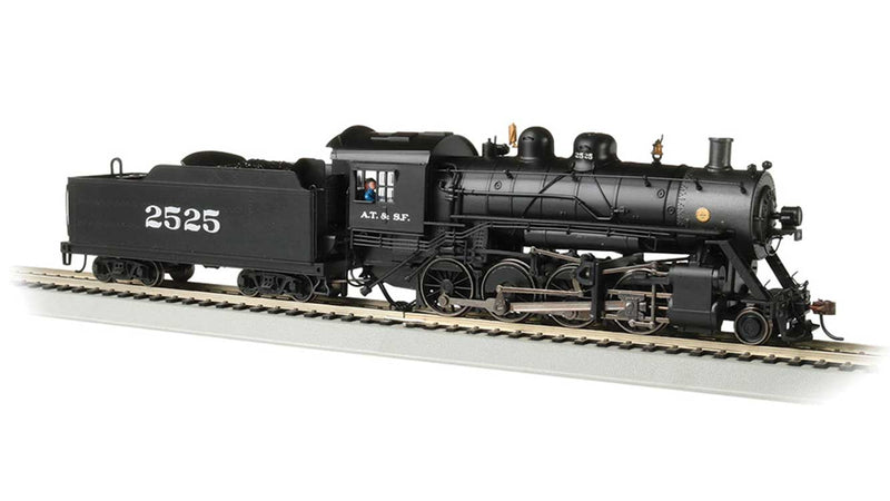 2-8-0 Consolidation - Sound and DCC - Sound Value -- Santa Fe 2525 (black)