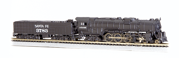 4-8-4 Northern w/52' Tender - Standard DC -- Santa Fe #3783 (Black)