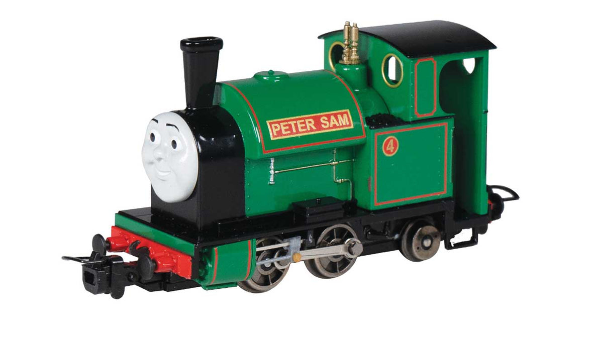 Thomas & Friends(TM) Narrow Gauge 0-4-2T - Standard DC -- Peter Sam #4 (green, black, red, white, gold)