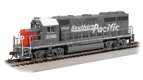 EMD GP40 - DCC -- Southern Pacific #3086 (gray, red, Speed lettering)