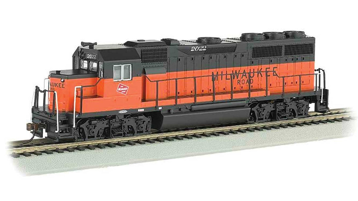 EMD GP40 - DCC -- Milwaukee Road #2022 (orange, black, Large Lettering)