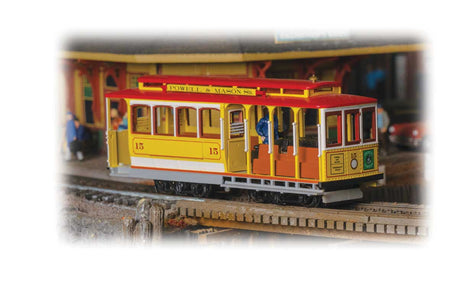Cable Car with Grip Man - Standard DC -- Powell & Mason Streets #15 (yellow, red)