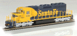 EMD SD40-2 - DCC -- Santa Fe #5020 (Warbonnet; Blue, yellow)-1