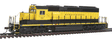 EMD SD40-2 - DCC -- New York, Susquehanna & Western #3018 (black, yellow)-1