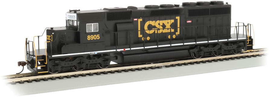EMD SD40-2 - DCC -- CSX Transportation #8905 (Ex-NS; black, yellow; Boxcar Logo)