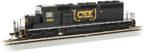 EMD SD40-2 - DCC -- CSX Transportation #8905 (Ex-NS; black, yellow; Boxcar Logo)