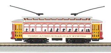 Brill Trolley - Standard DC -- New York City - Third Avenue Railway System (White, red, yellow)