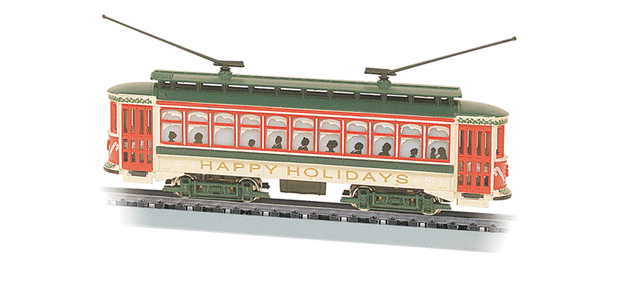 Brill Trolley - Standard DC -- Christmas ("Happy Holidays")-1