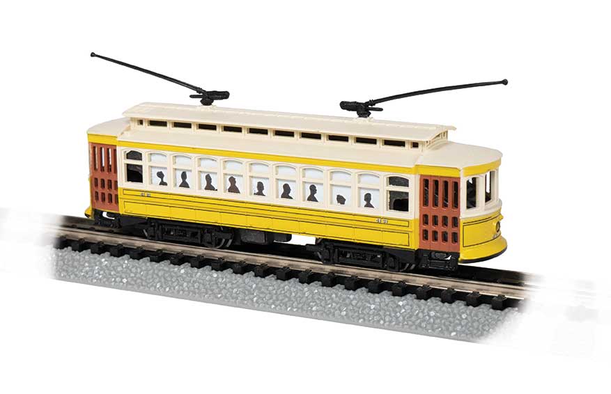 Brill Trolley - Standard DC -- Lowell #4131 (yellow, cream)