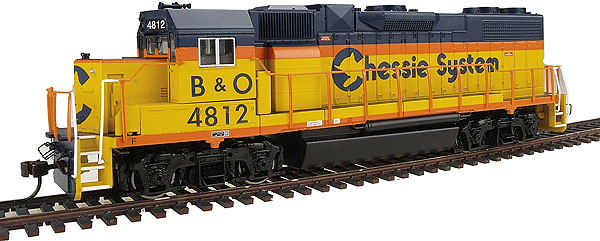 EMD GP38-2 w/DCC -- Chessie System (blue, yellow, orange)