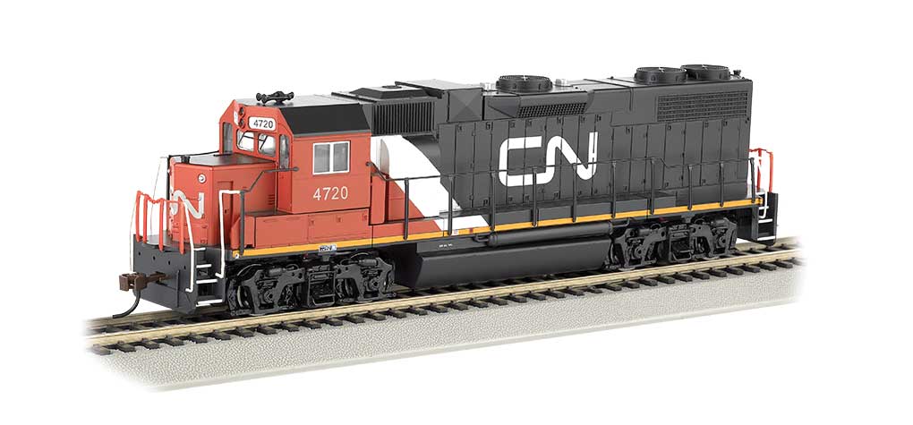 EMD GP38-2 - Standard DC -- Canadian National #4720 (black, white, red)
