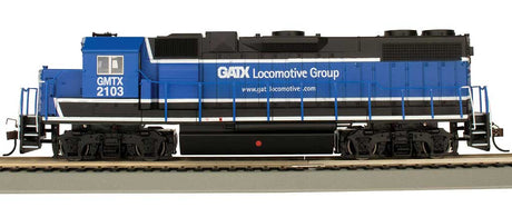 EMD GP38-2 - Standard DC -- GATX Leasing GMTX #2103 (blue, white)-1