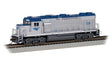 EMD GP38-2 - Standard DC -- Amtrak #726 (Phase V, silver, blue,