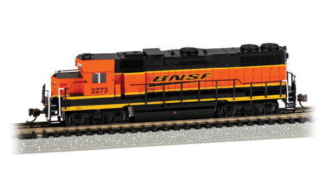 EMD GP38-2 Dynamic Brakes - Standard DC -- BNSF Railway #2273 (H3; black, orange; Wedge Logo)